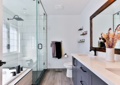 Clear Shower Glass on Bathroom